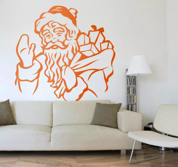 ünnepi télapó sziluett Halloween matrica - TenStickers