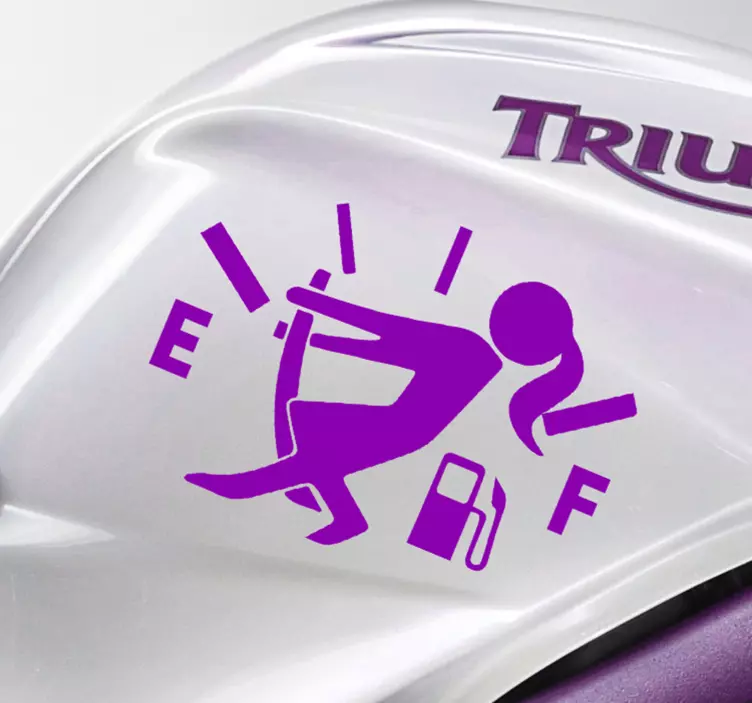 üres üzemanyag nő motorkerékpár matrica - TenStickers