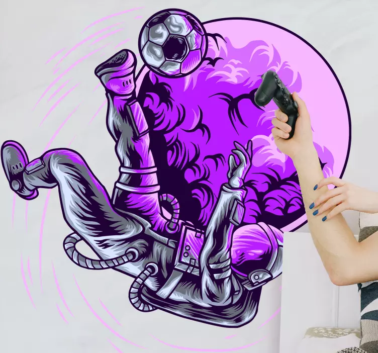 Űrhajós focilabda matrica - TenStickers