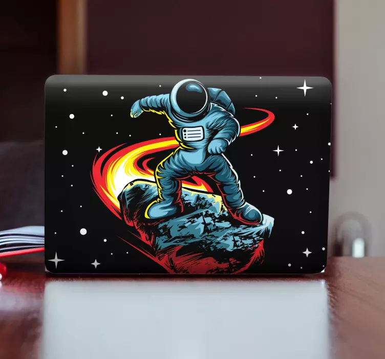 Űrhajós lebegő kaland laptop matrica - TenStickers