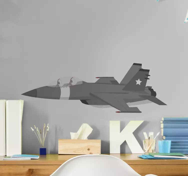 Vadászgép tervezés motor matrica - TenStickers