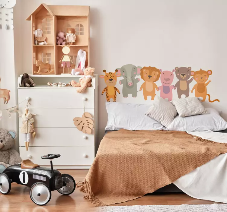 Vadon élő állatok bélyegző rajzolt Fejléce - TenStickers