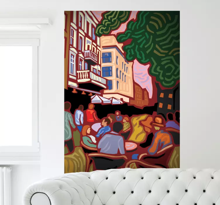 Van gogh impresszionista festmény művészeti matrica - TenStickers