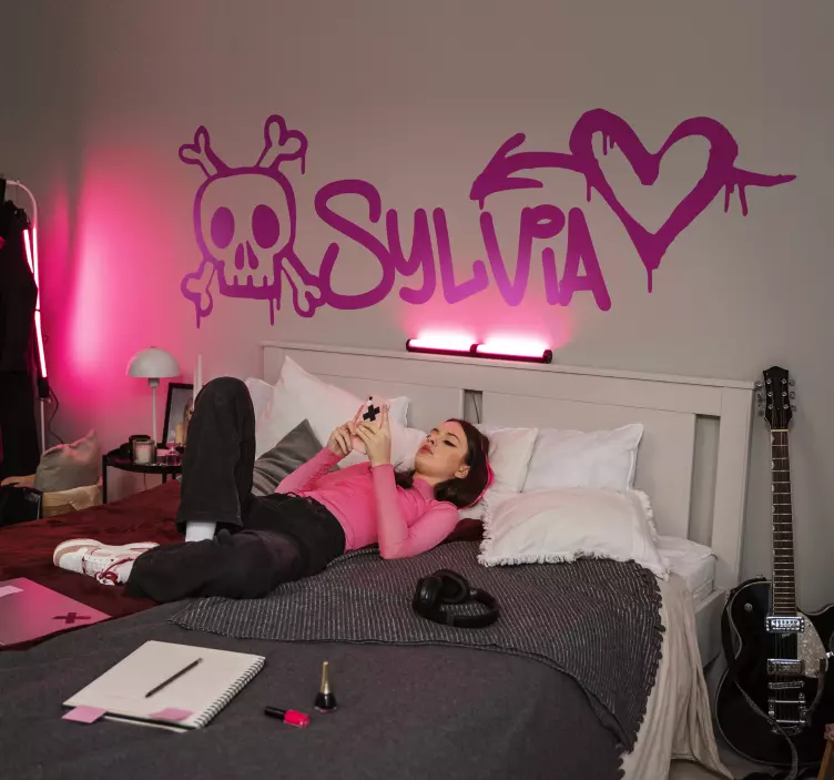 Városi matrica halál és szerelem graffiti - TenStickers