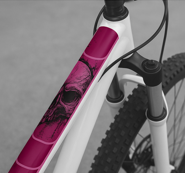 Vázlat grunge koponya matrica bicikli - TenStickers