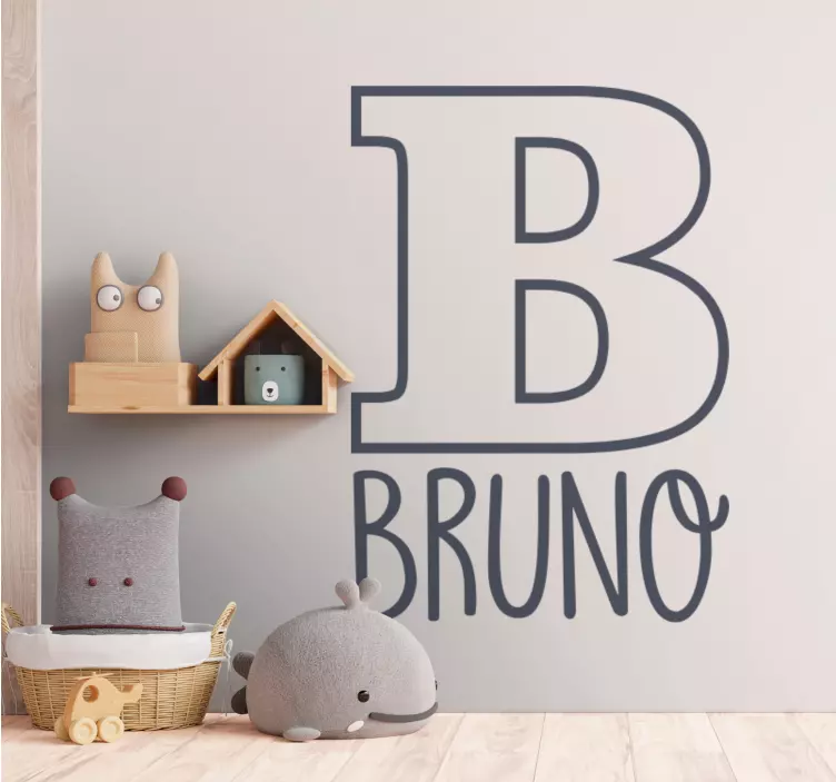 Vázolt név személyre szabott matrica - TenStickers