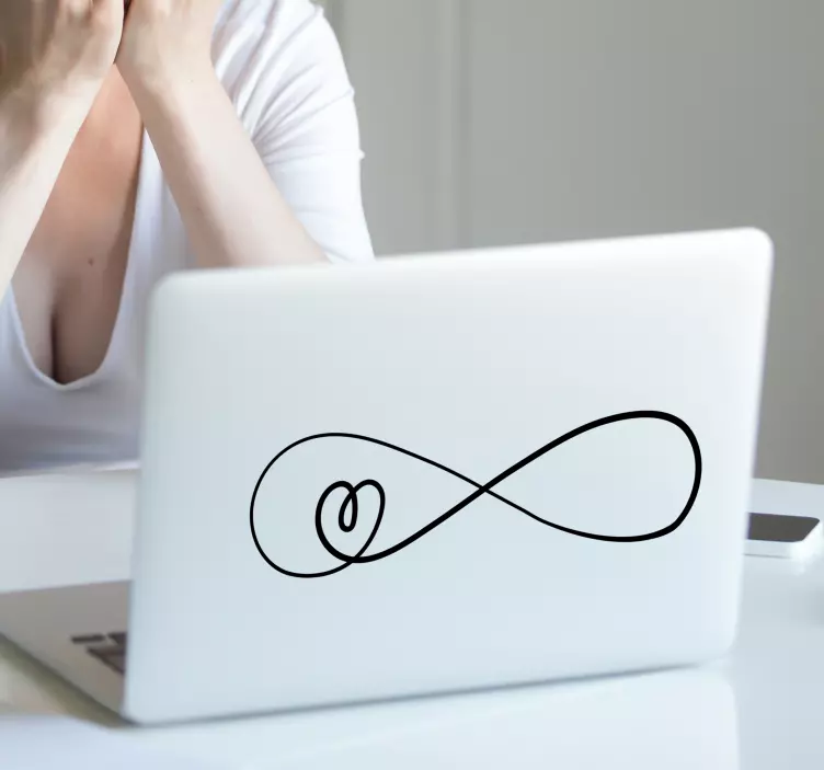 Végtelen szerelem laptop bőr matrica - TenStickers