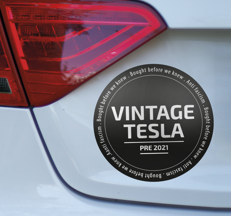 Veterán tesla autó matrica - TenStickers