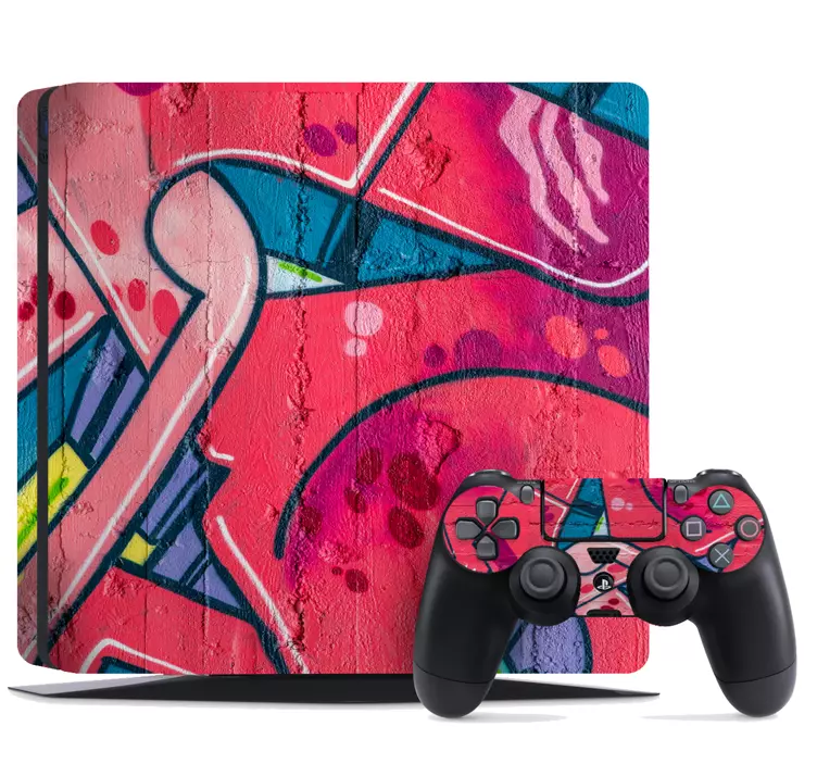 Vibráló graffiti stílus matrica ps4 - TenStickers