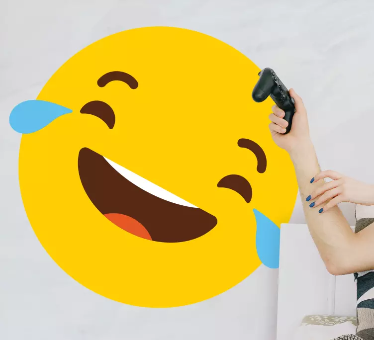 Vicces lelkes emoji falmatrica - TenStickers