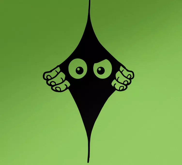 Vicces monokollor kukucskáló szemek matrica - TenStickers