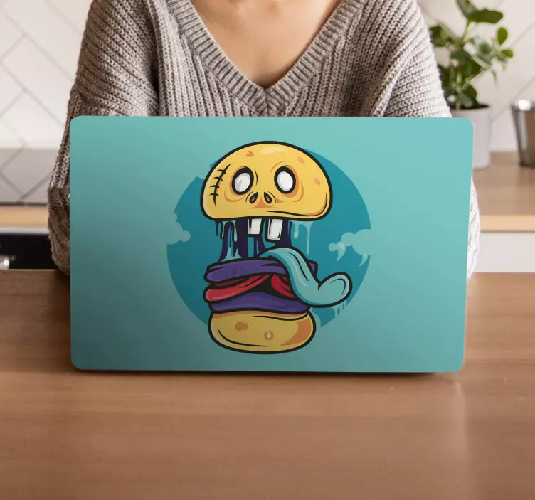 Zombi burger dizájn Matrica laptophoz - TenStickers