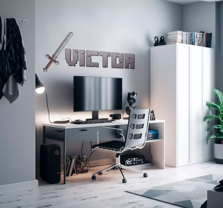 Videójátékok matrica pixeles kard - TenStickers