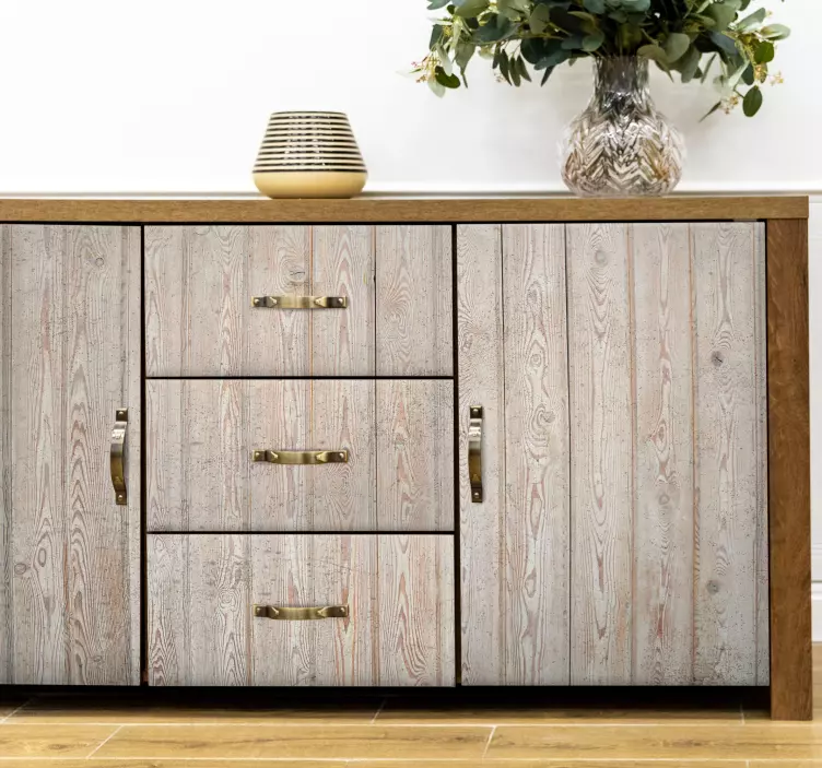 Világosbarna vízszintes deszka bútor matrica - TenStickers