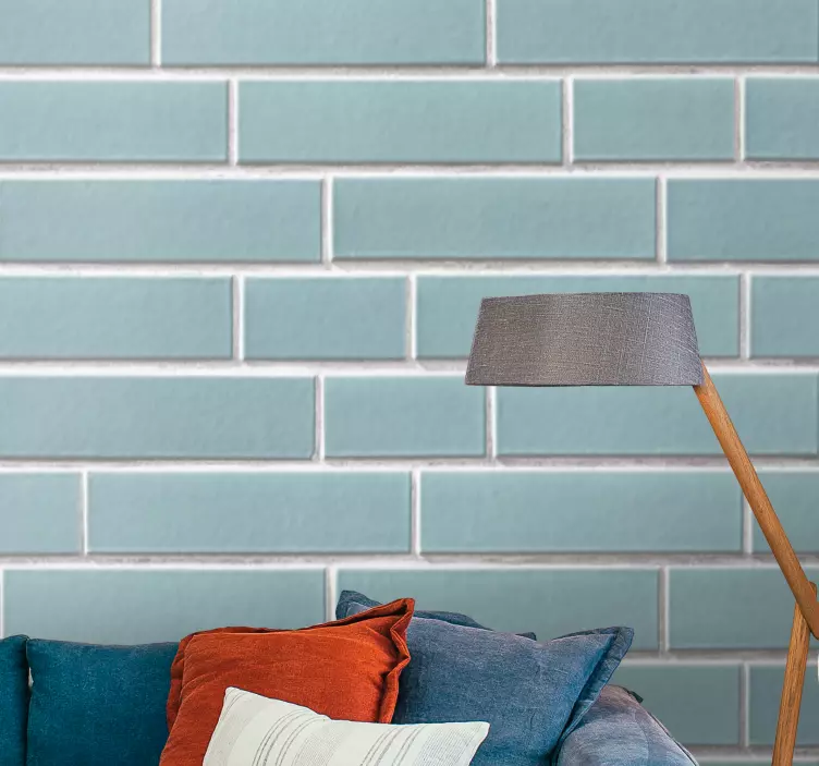 Világoskék tégla mintás vinyl nyomtatott matrica - TenStickers
