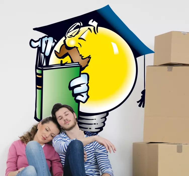 Villanykörte tanár gyerekek matrica - TenStickers