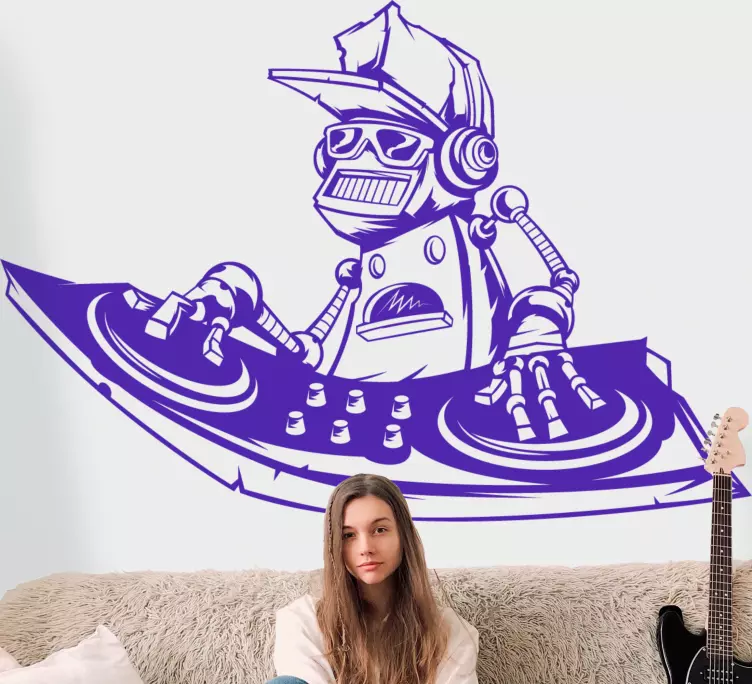 Vintage dj tizenéves fali matricák zenélése - TenStickers