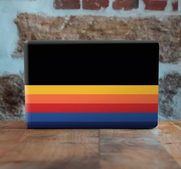 Vintage gaming stripes laptop skins - TenStickers