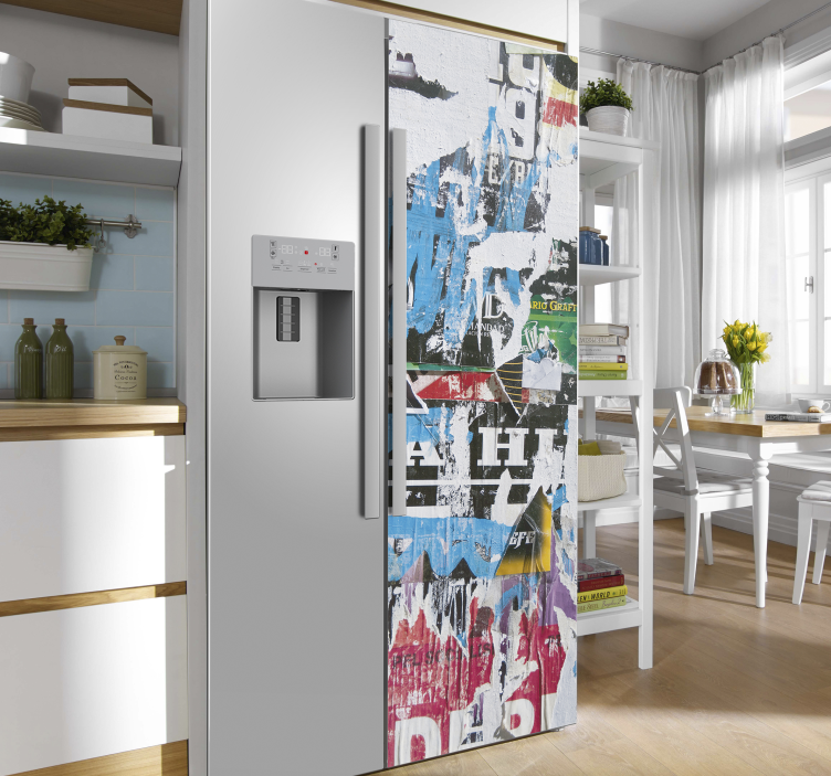 Vintage hűtőszekrény vinyl matrica - TenStickers