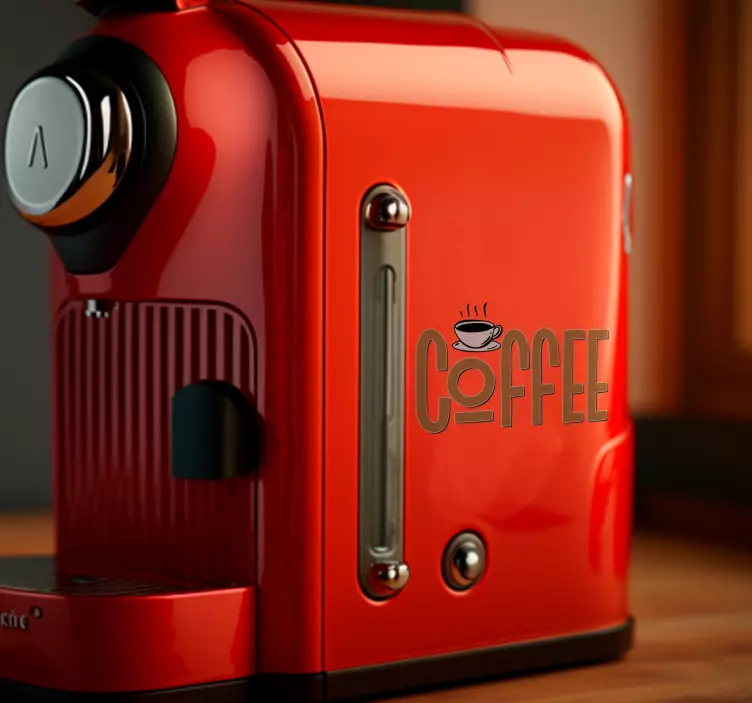 Vintage kávé Matrica Készülékek - TenStickers