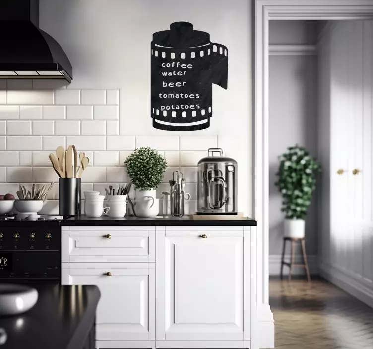 Régi matrica retró fényképezés fekete tábla - TenStickers