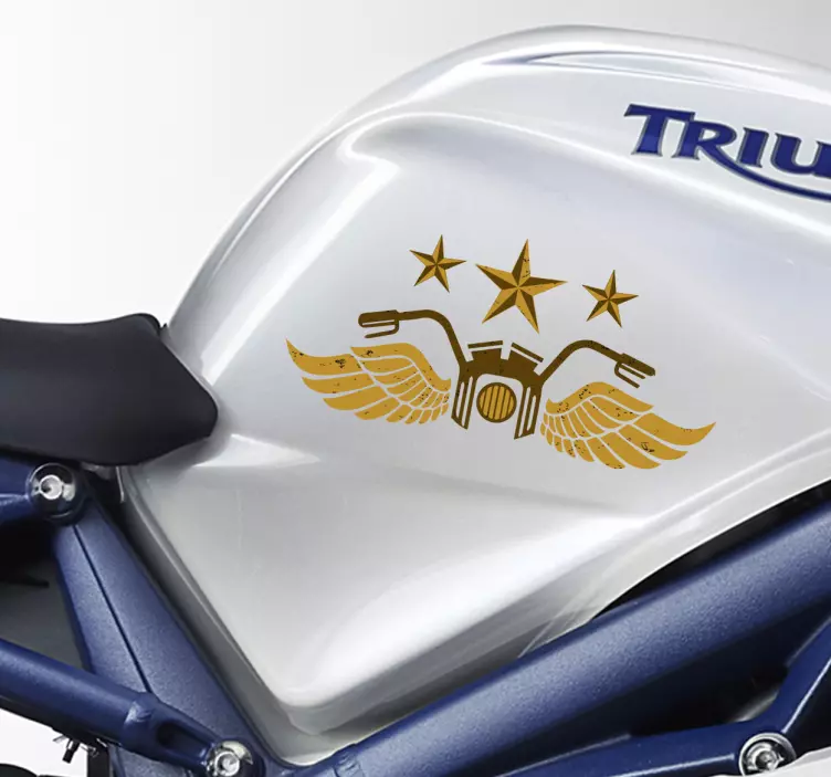 Vintage motorkerékpár matrica - TenStickers