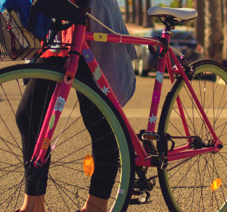 Virág készlet gyerek bicikli matrica - TenStickers