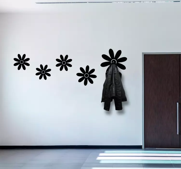 Virághorog-kompozíció fogas matricák - TenStickers