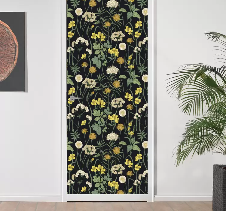 Virágmintás bútor matrica - TenStickers