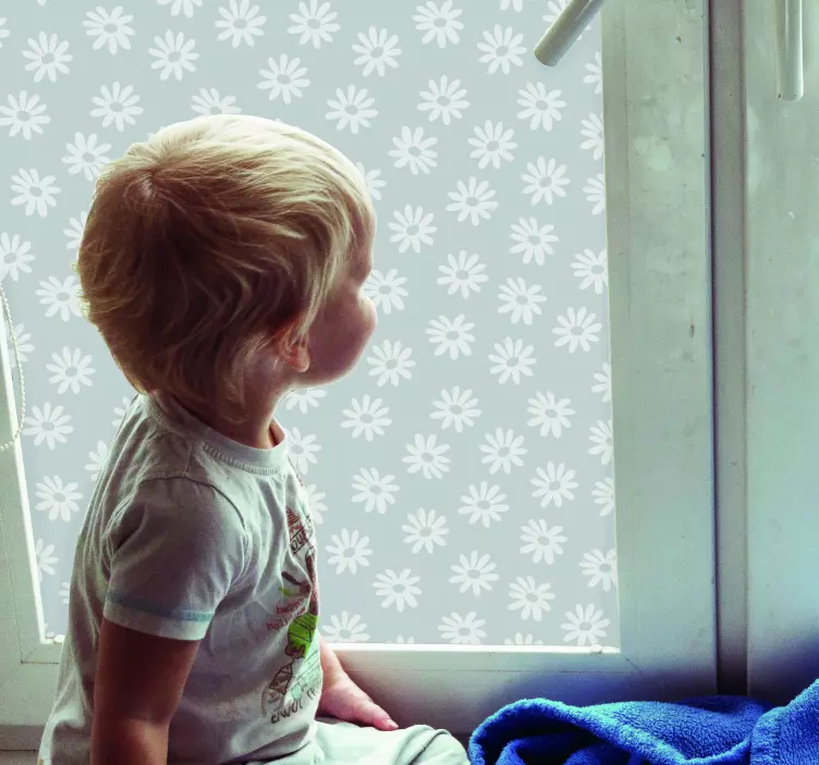 Virágos ablak vinil matrica - TenStickers