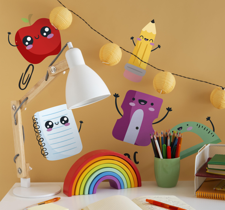 Vissza az iskolába szett Oktatási matrica - TenStickers