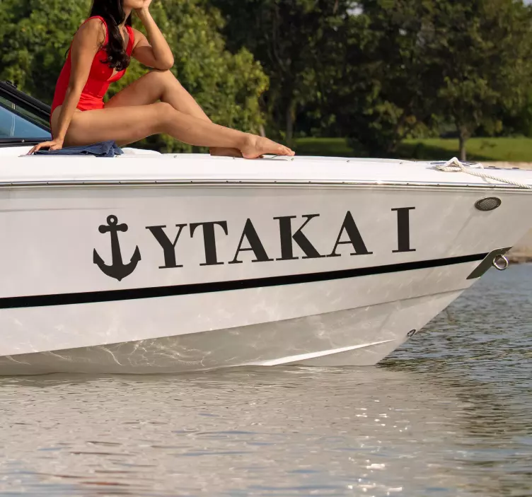 Hajózási matrica a nevem Anchor rajz.A nevem Anchor rajzolás. - TenStickers