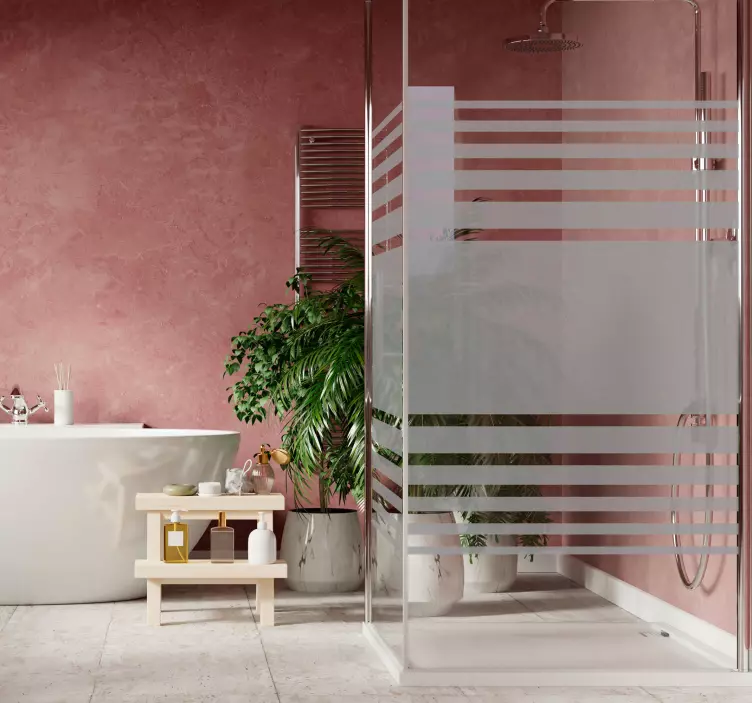 Vízszintes csíkok zuhany matrica - TenStickers