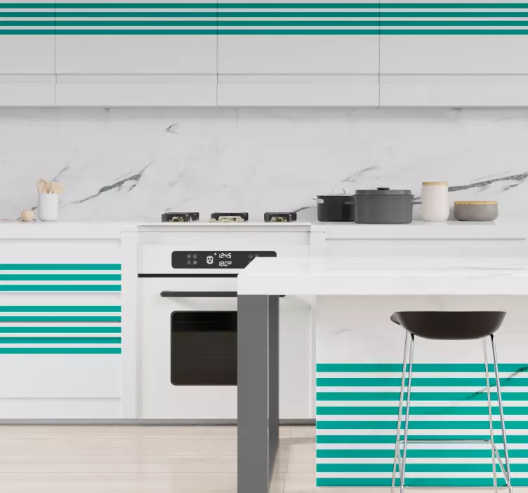 Vízszintes vonalakkal bútor matrica - TenStickers