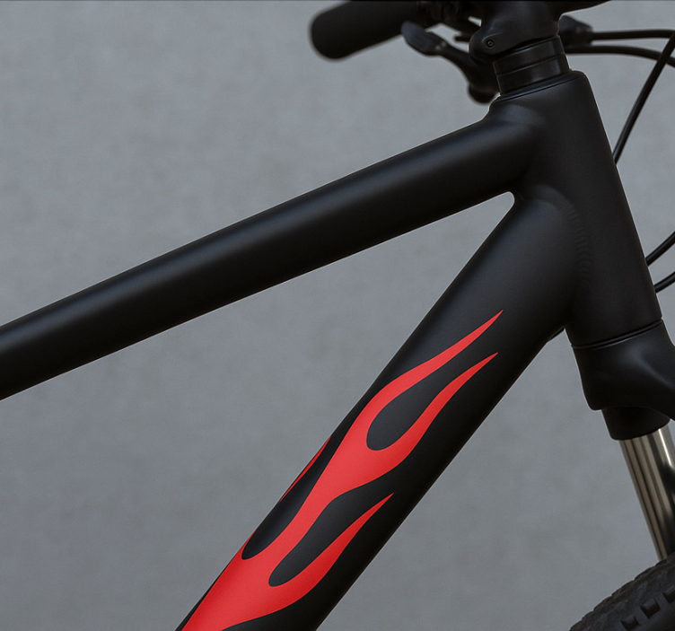 Vörös lángok készlet matrica bicikli - TenStickers