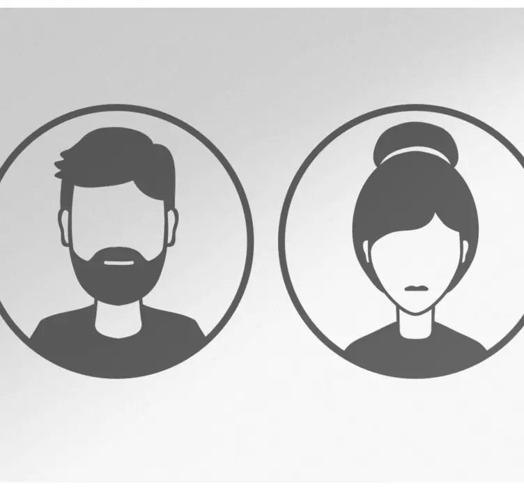 Wc férfi nő jel ajtó matrica - TenStickers