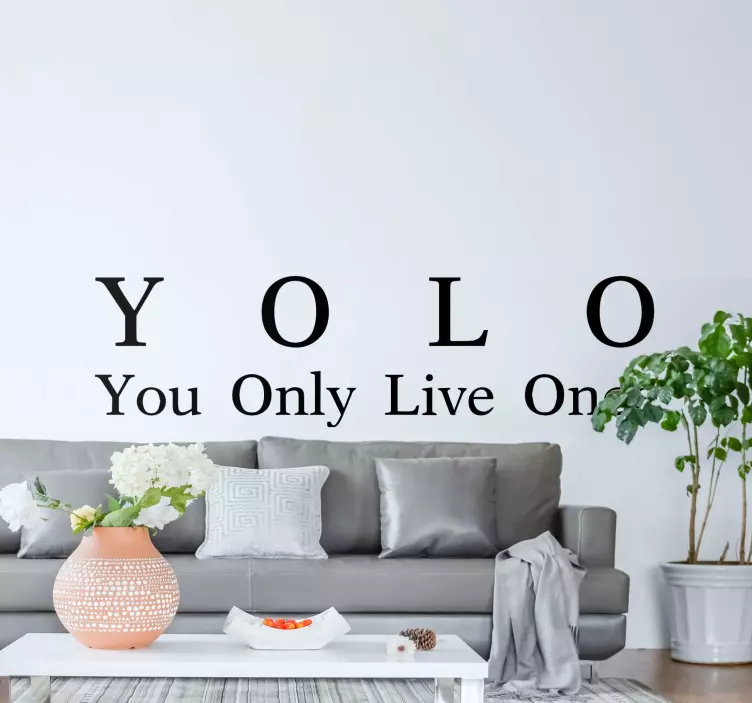 Yolo életfilozófia erdei állatok falmatrica - TenStickers