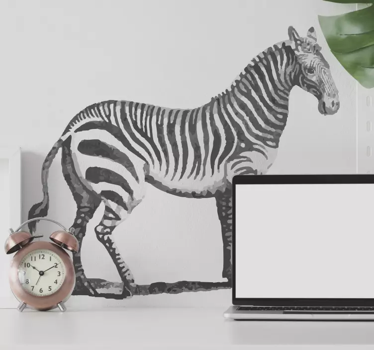 Zebra állatfigura erdei állatok falmatrica - TenStickers