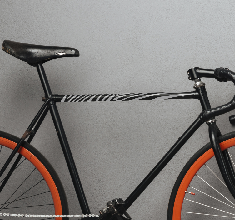 Zebra bőr utánzó kerékpáros matrica - TenStickers