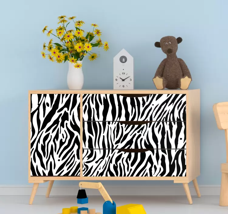 Zebra minta kialakítása bútor matrica - TenStickers