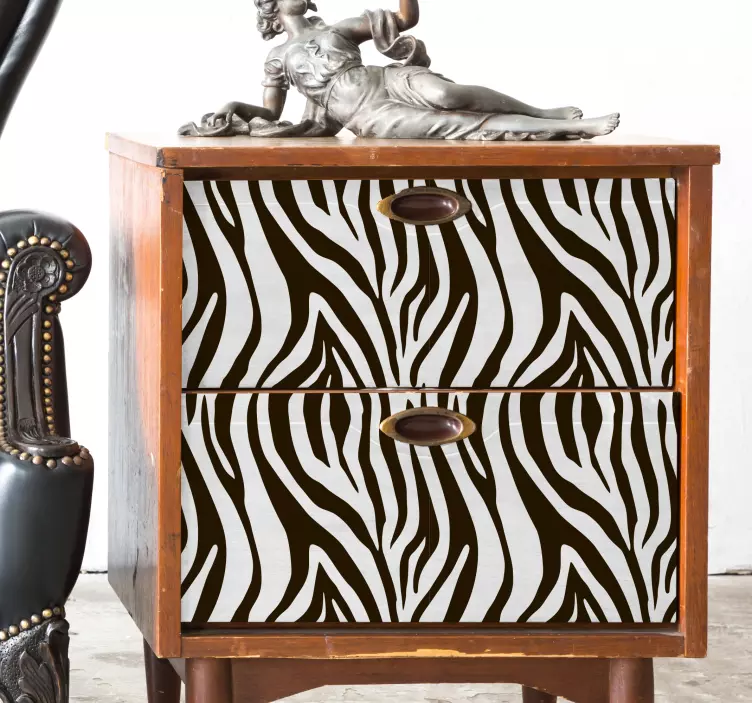 Zebra mintás laptop matrica - TenStickers