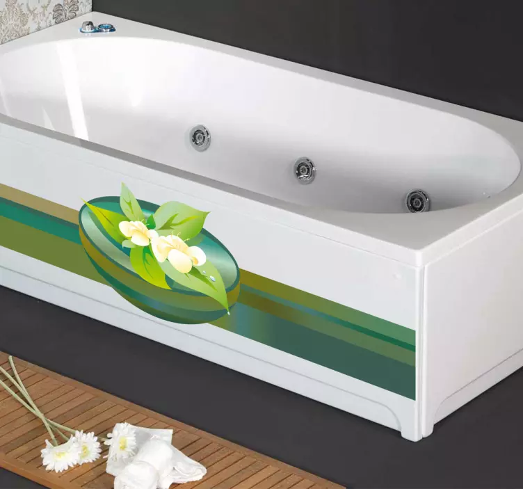 Zen virág fürdőszoba matrica - TenStickers