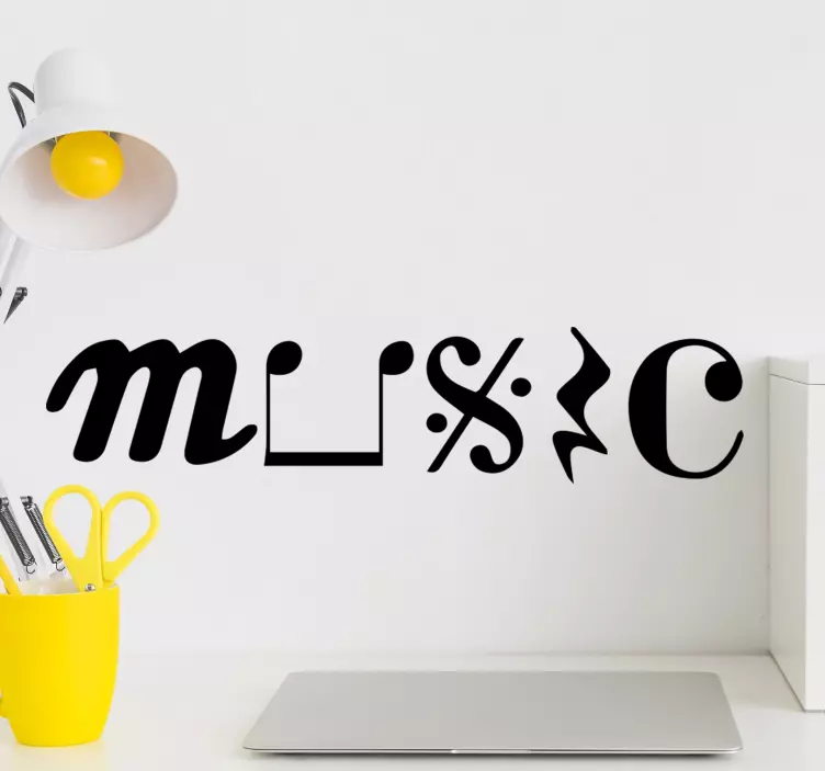 Zene szimbólumokban zenei falmatrica - TenStickers