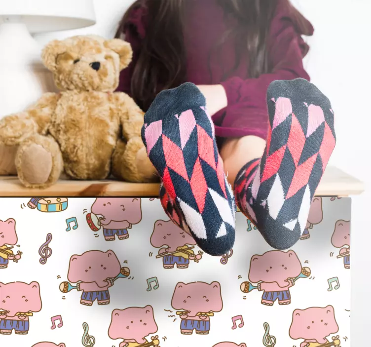 Zenés rajzfilmfigurák matrica gyerekeknek - TenStickers