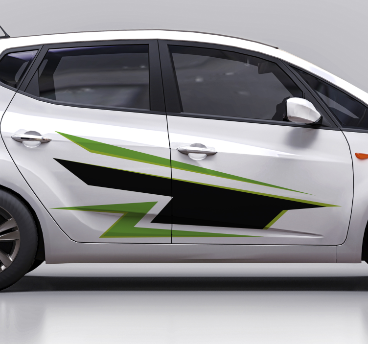 Zöld és fekete autófóliás matrica - TenStickers