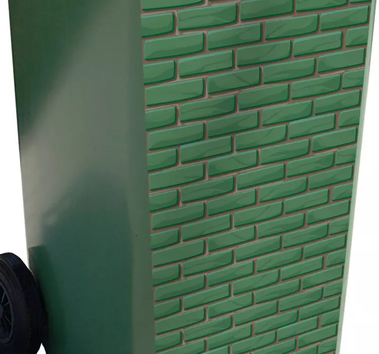 Zöld tégla minta konténer matrica - TenStickers