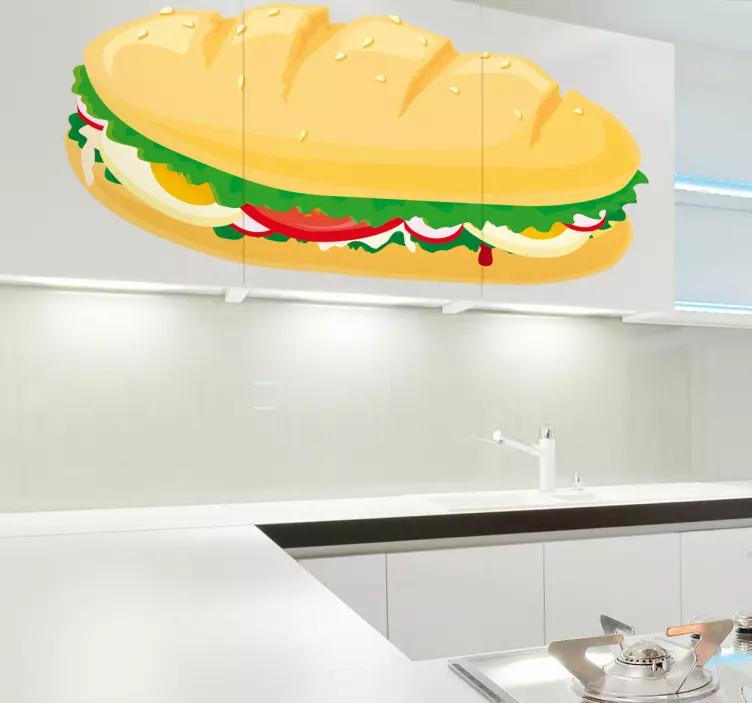 Zöldség szendvics matrica - TenStickers