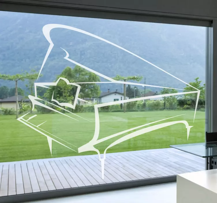 Zongorarajz dekoratív matrica - TenStickers