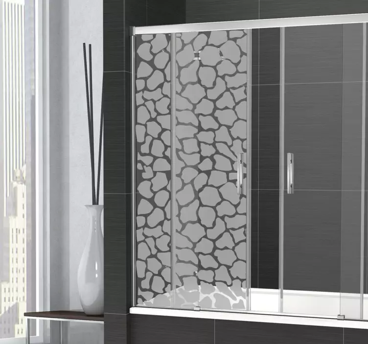 Zsiráf mintás zuhany matrica - TenStickers