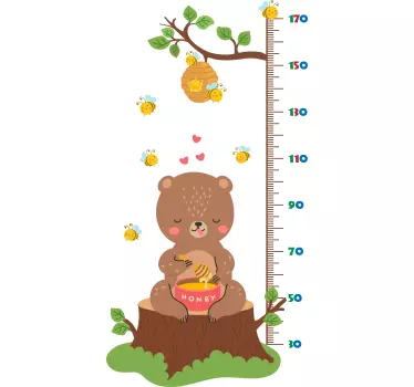 Medve mézzel Egészségügyi matrica - TenStickers